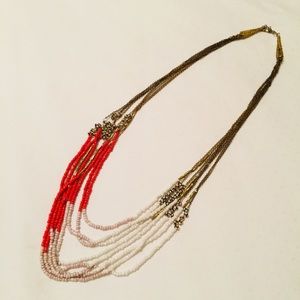 Sparkly Beaded Multi Strand Necklace